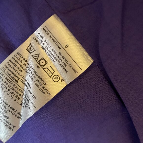 NWT Banana Republic (Factory) purple linen jacket - Picture 4 of 8